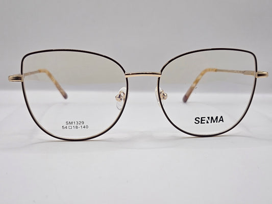 Lentes Básico 2 Seima SM1329 — Metal (Negro/Dorado y Café/Dorado