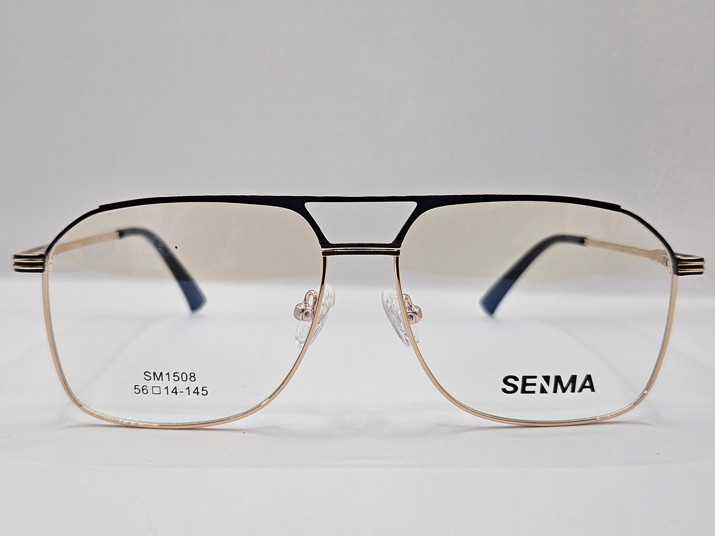 Lentes Básico 2 Seima SM1508 — Metal (Plata/Negro y Dorado/Negro)