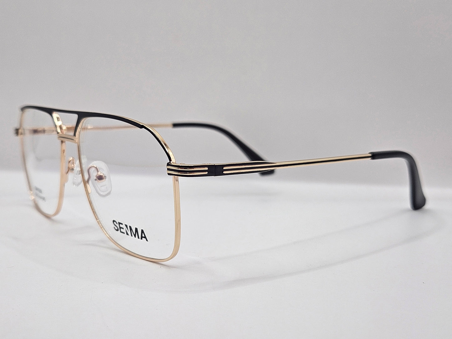 Lentes Básico 2 Seima SM1508 — Metal (Plata/Negro y Dorado/Negro)